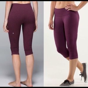 Crop lululemon pant purple Sz 2